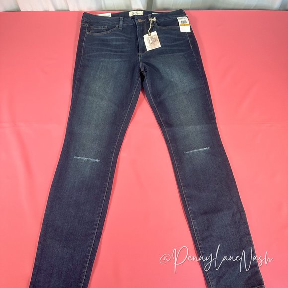 NWT Jessica Simpson Curvy High Rise Skinny Jeans Ripped Knee - Picture 2 of 12